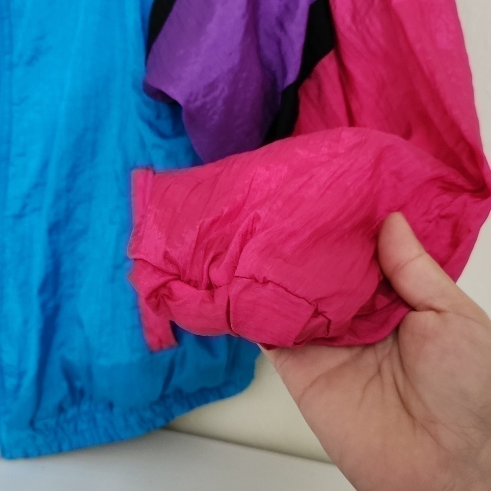 Vintage 80's Mureli Jacket Retro Colorblock Rockabilly 90s - Picture 3 of 12